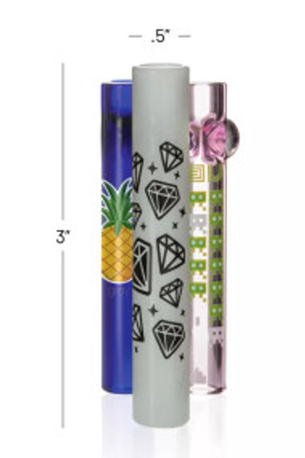 3" GRAV 12mm Whimsical Taster - Pack Of 10 - Assorted Colors