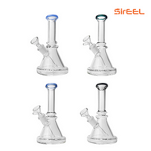 7" SirEEL Based Beaker Bong with Flower Bowl | Assorted Colors