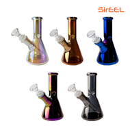 6.5" SirEEL Electroplated Beaker Bong with Flower Bowl | Assorted Colors