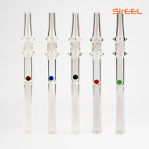 6" SirEEL Jewel Vortex Dab Straw w/ Spinning Jewel | Assorted Colors
