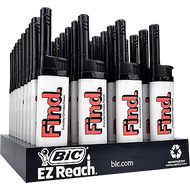 Curaleaf/Find Custom BIC EZ Reach Lighter | Multiple Colors | 40-Count Tray