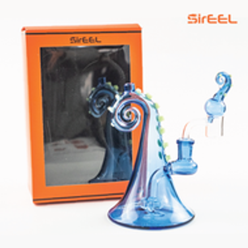 7" SirEEL Octopus Mini Dab Rig w/ Matching Carb Cap & Banger | Assorted Colors | Retail Packaging