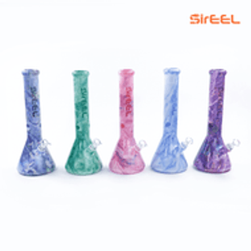 14" SirEEL MirageStone Beaker Bong with Flower Bowl | Assorted Colors 14" SirEEL MirageStone Beaker Bong with Flower Bowl | Assorted Colors