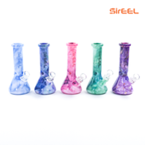8" SirEEL MirageStone Beaker Bong with Flower Bowl | Assorted Colors 8" SirEEL MirageStone Beaker Bong with Flower Bowl | Assorted Colors