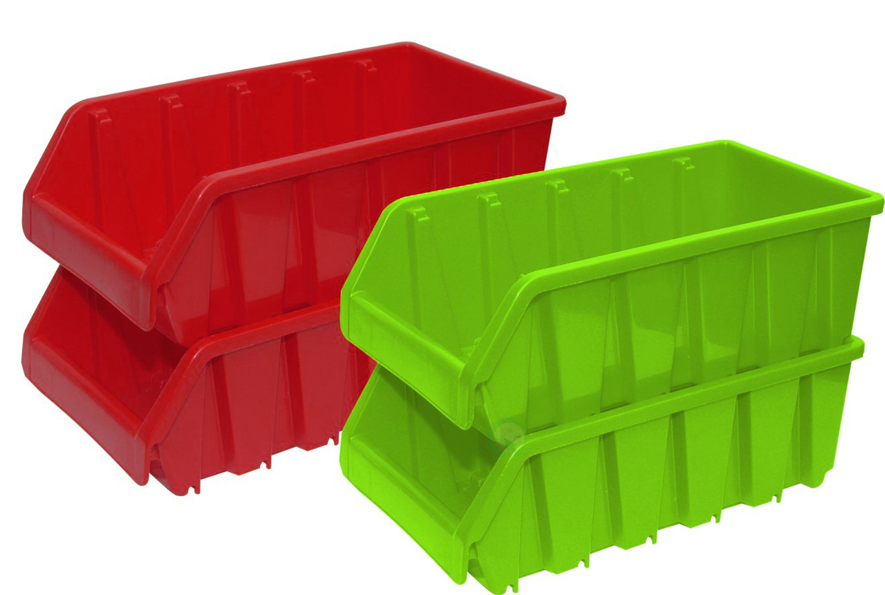 Plastic Stackable Storage Bins .