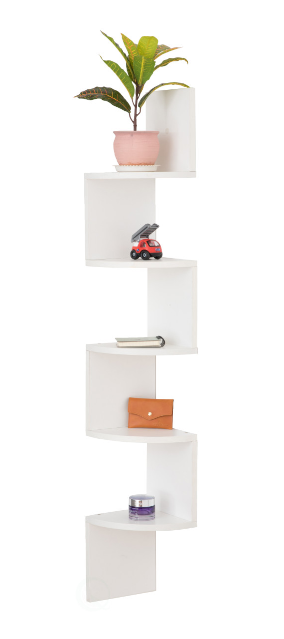 Basicwise Modern 8 Tier Bookcase Wall Mount and Freestanding Storage Shelves  For Decoration Display