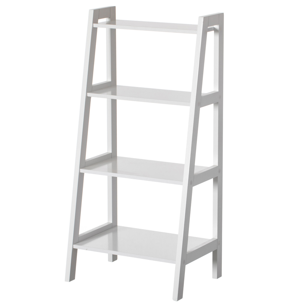 white bathroom ladder shelf