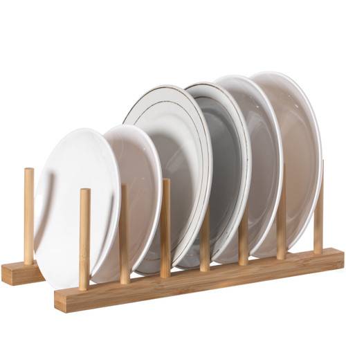 Basicwise Plastic Dish Rack with Drain Board and Utensil Cup QI003240