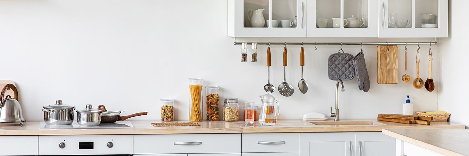 Basicwise White Hanging Pot Rack Cup Rack Under Shelf Kitchen