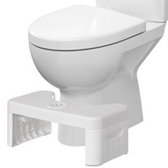 Portable Squatting Bathroom Potty Stool, White Foot Stool, 6.25” Toilet Assistance Foldable Step Stool with Freshener Space