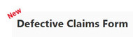 New Defective Claim Form