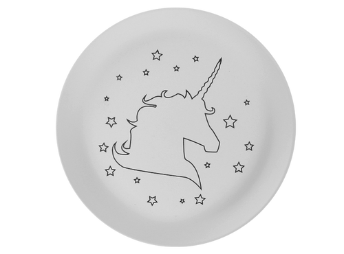 Star the Unicorn Plate/6 SPO | ceramicarts.com