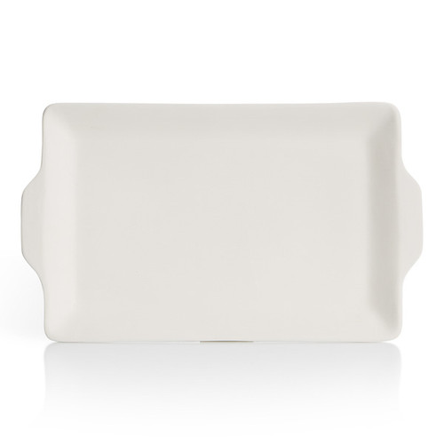 Rectangular Flat-Handled Tray/6 SPO | ceramicarts.com