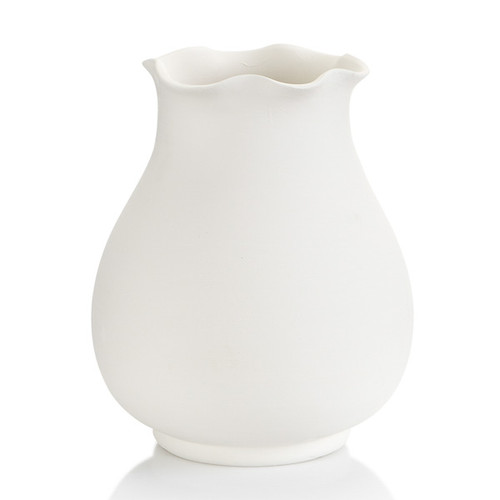 Vase W/Scalloped Edge/6  SPO | ceramicarts.com