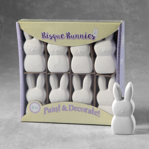 Bisque Bunnies 8 Pack/10 SPO | ceramicarts.com