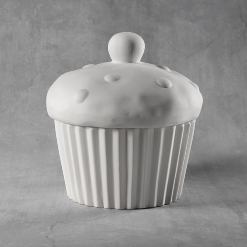 BOXES CUPCAKE COOKIE JAR/4 SPO bisque| ceramicarts.com