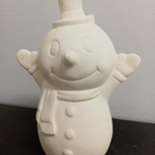 SEASONAL Snowy the Snowman/6 SPO bisque| ceramicarts.com