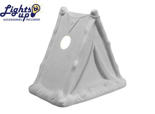 Girl Scout Lighted Tent/4 SPO | ceramicarts.com