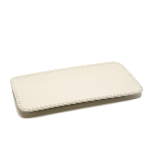 Beaded Border Rectangular Platter | ceramicarts.com