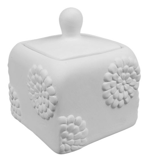 Small Antique Floral Box | ceramicarts.com