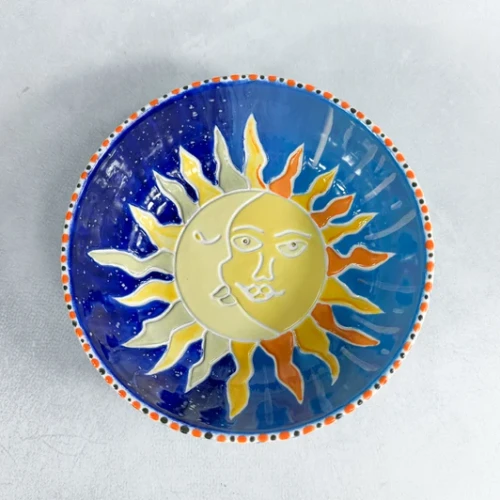 Celestial Sun Moon Bowl | ceramicarts.com