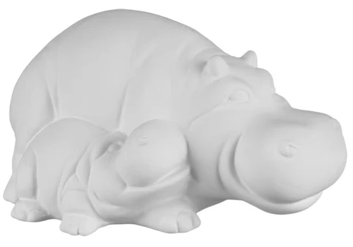 Mama and Baby Hippo | ceramicarts.com