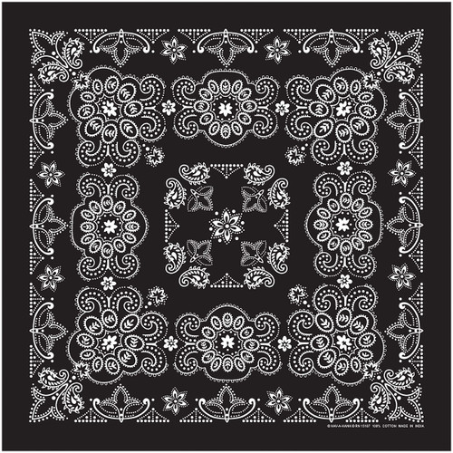 TEXAS PAISLEY BANDANA BLACK