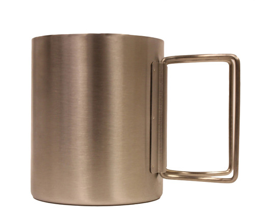 SS BAIL HANDLE MUG SILVR 10 OZ