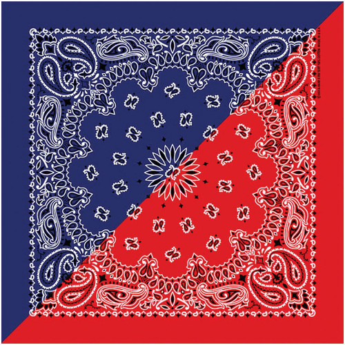 SPLIT PAISLEY NAVY/RED