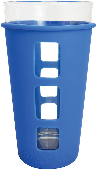 VIBE GLASS PINT SILICONE BLUE
