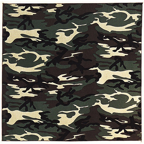 WOODLAND CAMOUFLAGE BANDANA