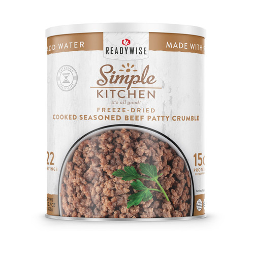 ReadyWise Simple Kitchen FD Seasoned Beef Patty Crumbles