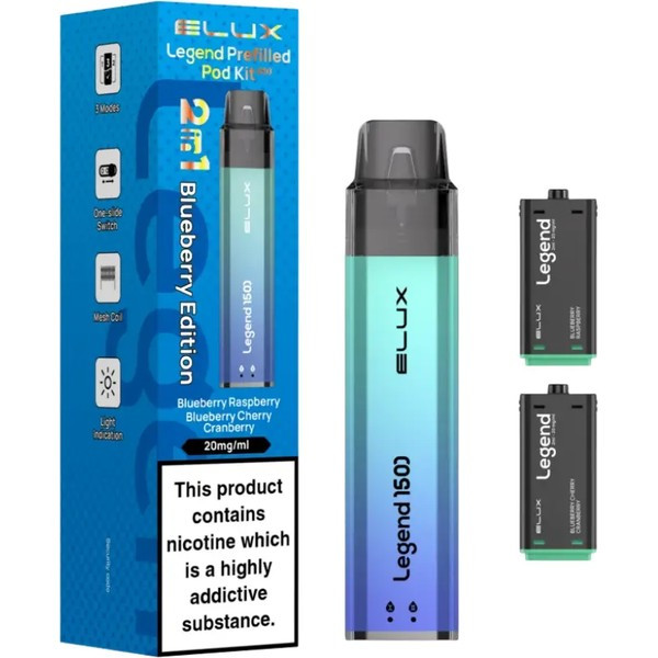 elux legend refillable vape Elux Legend 1500 2 in 1 Prefilled Pod Vape Kit