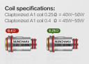 Uwell Nunchaku Tank Coil Heads Specifications