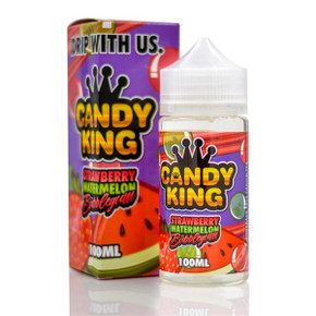 Strawberry Watermelon Bubblegum (120ml with 2 x 10ml nicotine shots to make 3mg) by Candy King (Zero Nicotine)