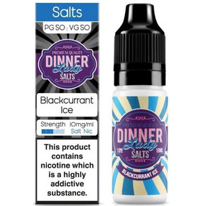 Blackcurrant Ice Nic Salt E Liquid 10ml By Dinner Lady