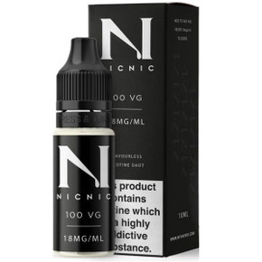 18mg Unflavoured 100VG Nicotine Shot E Liquid 10ml By Nic Nic