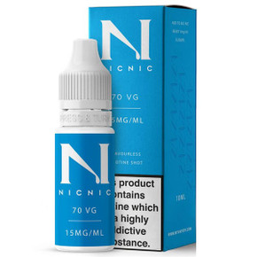 15mg Unflavoured 70VG Nicotine Shot E Liquid 10ml By Nic Nic