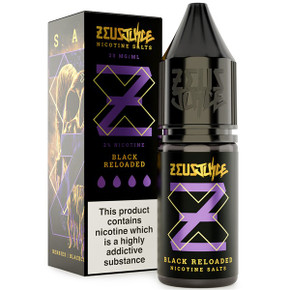 Black Reloaded Nic Salt E Liquid 10ml by Zeus Juice Black Reloaded Nic Salt E Liquid 10ml by Zeus Juice
