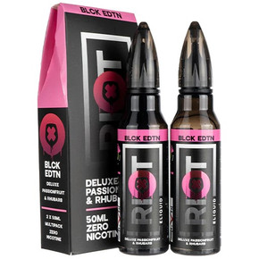 Deluxe Passionfruit Rhubarb E Liquid 100ml (2 x 50ml) by Riot Squad Black Edition