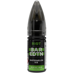 Watermelon Ice Bar ﻿EDTN Nic Salt E Liquid 10ml by Riot Squad