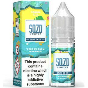 Tropical Punch On Ice Nic Salt E Liquid 10ml By SQZD