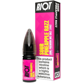 Riot X Sour Pineapple Razz Nic Salt E Liquid 10ml Riot X Sour Pineapple Razz Nic Salt E Liquid 10ml