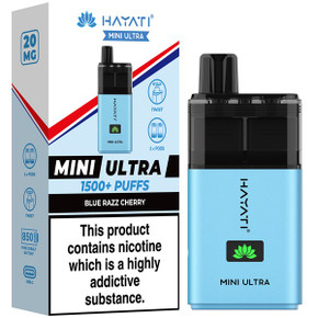 Blue Razz Cherry Hayati Mini Ultra 1500 Pod Kit Blue Razz Cherry Hayati Mini Ultra 1500 Pod Kit