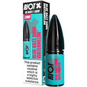 Blue Razz Sour Watermelon Nic Salt E Liquid 10ml by Riot X