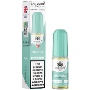 Menthol Nic Salt E Liquid 10ml by Bar Juice 5000