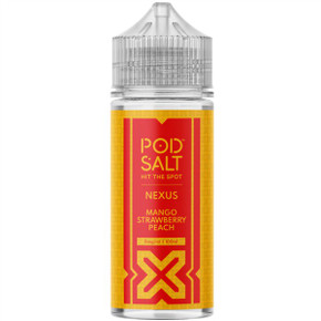 Mango Strawberry Peach E Liquid 100ml Shortfill by Pod Salt Nexus