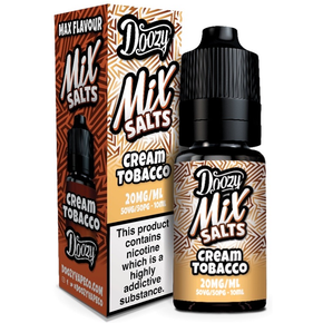 Doozy Nic Salts Cream Tobacco Mix Salt E Liquid 10ml