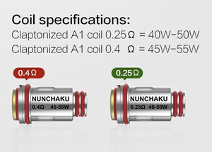 Uwell Nunchaku Tank Coil Heads Specifications