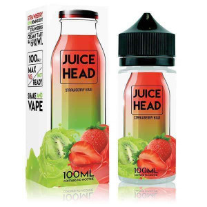 Strawberry Kiwi E Liquid 100ml (Zero Nicotine & Free Nic Shots to make 120ml/3mg) by Juice Head